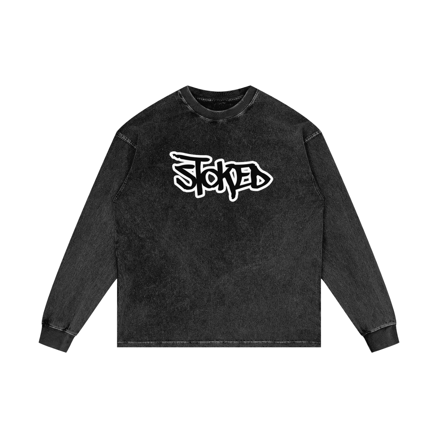 Acid Wash Oversize Long Sleeve T-Shirt - 250 GSM