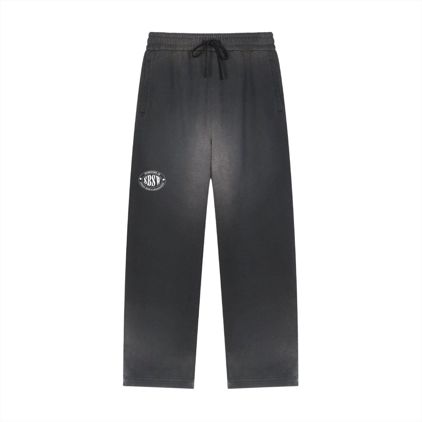 Sun Fade Raw Edge Straight-Leg Sweatpants
